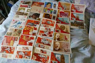 33 1900s Russia / Soviet Postage Stamps Fdcs Postcards - Philatelic Postal