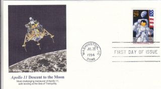 1994,  Apollo 11 Descent To The Moon,  Fleetwood,  Unaddressed,  Fdc (d9782)