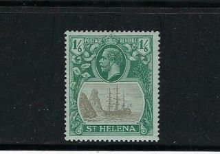 St.  Helena Scott 96 1922 - 27 George V 1/6 Sh - Wmk.  3 - Xtra Light Hinged
