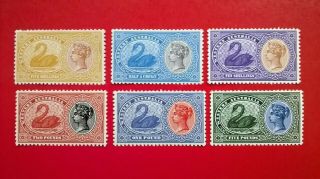 Western Australia Revenue Stamps Five Shillings To Five Pounds