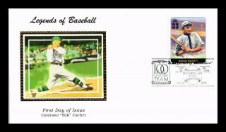 Dr Jim Stamps Us Legends Of Baseball Honus Wagner Colorano Silk Fdc Cover