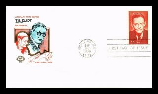 Dr Jim Stamps Us T S Eliot Literary Arts House Of Farnum Fdc Cover St Louis