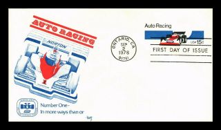 Dr Jim Stamps Us Auto Racing Fdc Marg Postal Stationery Cover Ontario California