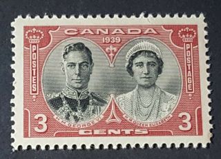 1939 Canada Royal Visit 3 C Stamp Queen Elizabeth Never Hinged Glue
