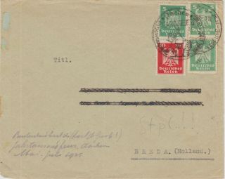 780) Germany - Cover 1935 Aachen To Holland - Spec.  Cancel With Horse