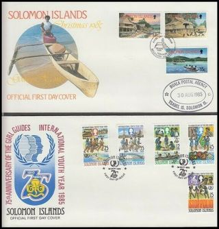 Solomon Islands Fdc’s (x5) 1980’s (id:179/d36456)
