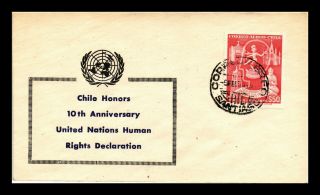 Dr Jim Stamps United Nations Human Rights Declaration Fdc Chile Scott C206 Cover