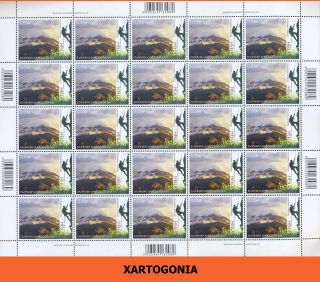 Greece 2012,  Full Sheet Of Stamps " Tzoumerka - Ipiros ",  0.  01 Euros,  ΜΝΗ