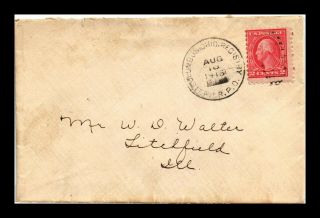 Dr Jim Stamps Us Columbus Ohio Railway Post Office Cover 1916 Rpo