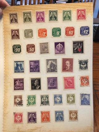 German Hitler WW 2 Postage Stamps Old Vintage Deutch Reich Swastika Hungary 6 Pg 5