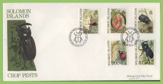 Solomon Islands 1991 Crop Pests Set On First Day Cover