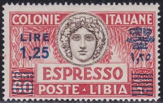 Italian Colonies Libya 1936 Special Delivery 1,  25 On 60c Perf.  14 Mnh T19608