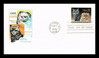 Dr Jim Stamps Us Cats Shorthair Persian House Of Farnum Fdc Cover York