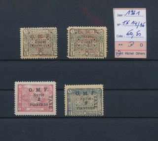 Lk82611 Syria 1921 O.  M.  F.  Overprint Taxation Stamps Mh Cv 60,  5 Eur