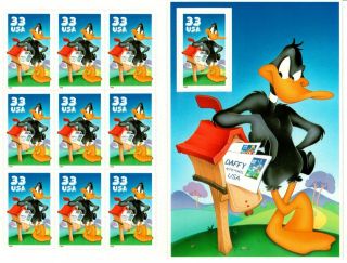 Scott 3306 Daffy Duck Sheet Mnh In Usa