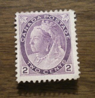 Canada 76 - Queen Victoria Numeral Issue Stamp From 1898 - Hinge Attached