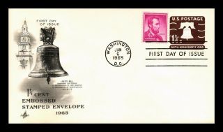 Dr Jim Stamps Us 1.  25c Liberty Bell Fdc Combo Postal Stationery Cover Art Craft