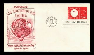 Us Cover York Worlds Fair Postal Stationery Fdc Fleetwood Cachet