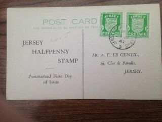 Stamps Jersey Halfpenny First Day Cover 1942 Occupation Channel Islands Fdc