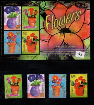 / Gambia - Mnh - Art - Painting - Flowers - Flora