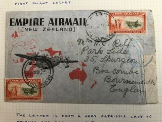 Zealand,  1940 Empire Airmail Censor Cover To England