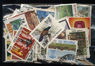 Sri Lanka Bag 100 Stamps