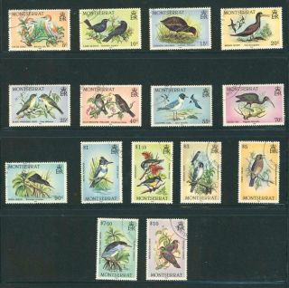 Montserrat 1984 Birds Definitive Set Of 15 Fine