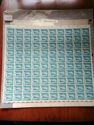 Us Stamp 1031a,  Palace Of Governors 1 1/4c,  Sheet Of 100 Mnh