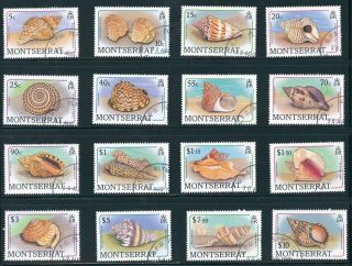 Montserrat Sea Shells Definitive Set Of 16 Fine