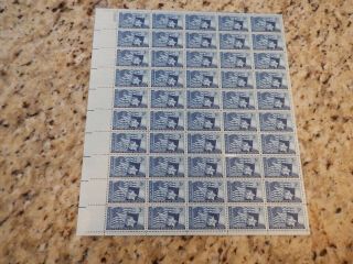 One Sheet - 50 Scott 938 1945.  03 Texas Statehood Centennial Stamp - Vfmnh