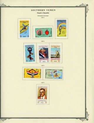 Yemen (pdr) Album Page Lot 10 - See Scan - $$$