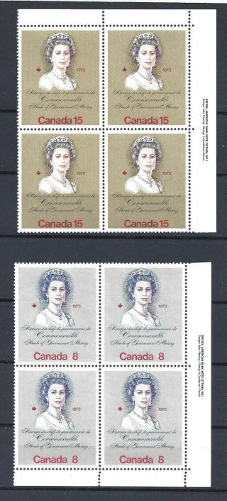 Canada Royal Visit Plate Blocks Scott 620ii & 621ii Vf Nh (bs13288)