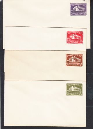 4 Us Postal Stationary U523,  524,  525,  526 1932 Wash.  Bicentennial Entires.  501a