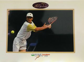 Tennis Players On 7 Different Old Qatar Post Cards,  Un - See 7 Pictures