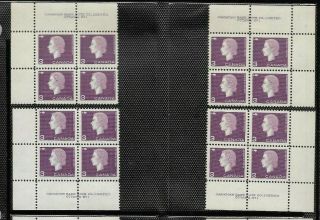 Pk44848:stamps - Canada 403 Cameo Queen 3 Cent Plate 1 Block Set - Hinged