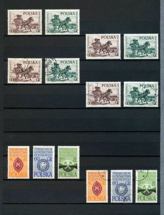 POLAND 1962 Sheets Skiing Insects MNH (Appx 100) (MR449 2