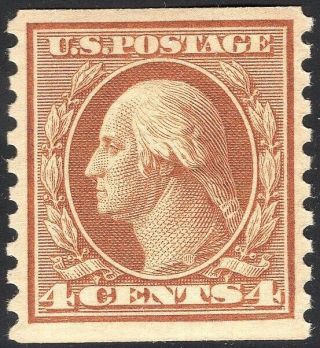 495 Xf Mnh Og - 4¢ Washington - Coil Stamp - Gem Quality (rem 495 - 2)