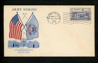 Us Fdc 789 2nd Day Grimsland M - 15a 1937 Dc Army - Navy Military West Point