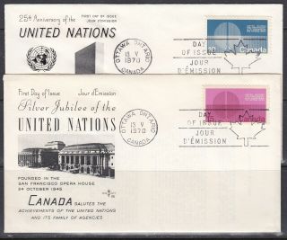 Canada Scott 513 - 4 Rose Craft Fdc - United Nations,  25th Anniv.