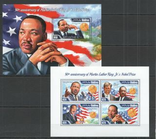 Ml433 2014 Maldives Famous People 50th Anniversary Martin Luther King Kb,  Bl Mnh