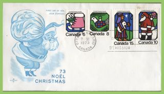Canada 1973 Christmas Set First Day Cover
