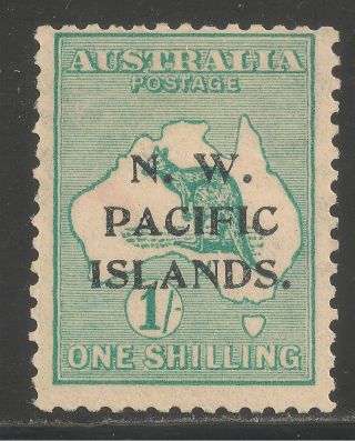 North West Pacific Islands 20 (sg 90) Vf Lh - 1915 1sh Kangaroo / Map