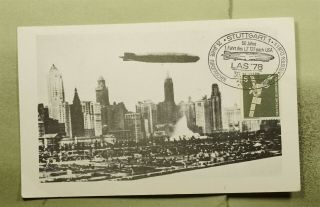 Dr Who 1978 Germany Stuttgart Special Cancel Zeppelin Aniv Postcard E53061