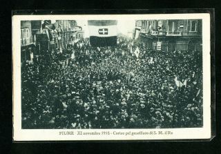 Italy Rare 1918 Fiume War Postcard