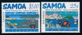 2003 Samoa Marine Parks Set Of 2 Fine Mnh