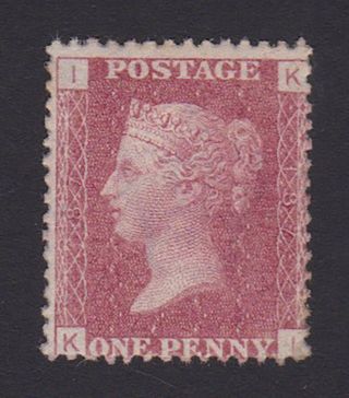 Gb.  Qv.  Sg 43,  1d Red.  Plate 187.  Mounted.
