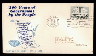 Dr Who 1958 Canada Ottawa 200 Years Of Government Fdc C123174