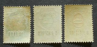 Russian Levant 1909 Metelin overprint,  Kramar.  67,  70,  71,  MH,  CV=27$ 2