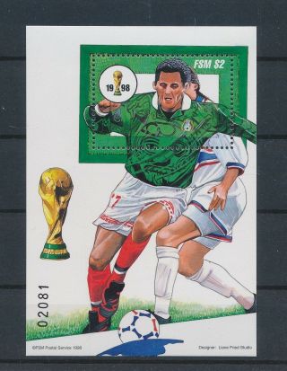 Lk69504 Micronesia 1998 Football Cup Soccer Good Sheet Mnh
