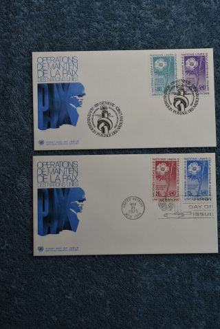 1975 Un Peacekeepers Fdc Set - Combos